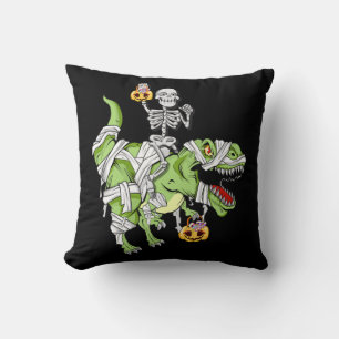 Halloween Skeleton Mummy Dinosaur T rex Fun Hallow Cushion