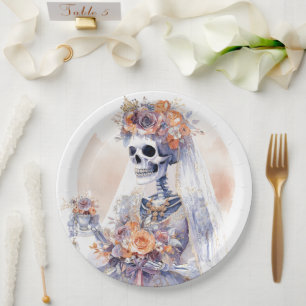 Halloween Skeleton Paper Plates