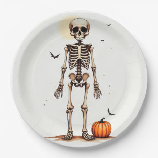 Halloween Skeleton Paper Plates