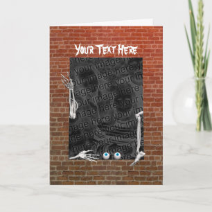 Halloween Skeleton Parts (photo frame) Tall Card