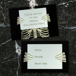 Halloween Skeleton Party Mini Invitations