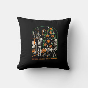 Halloween Skeleton Party Tis The Season To Be Cree Cushion