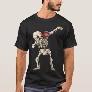 Halloween Skeleton Pickleball Dabbing T-Shirt