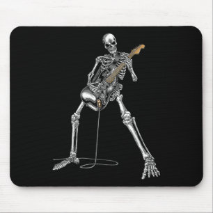 Halloween Skeleton Playing Guitar Rock And Roll Nd Mouse Mat