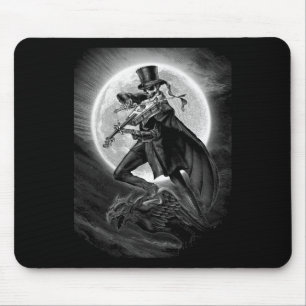 Halloween Skeleton Playing Violin - Rock And Roll Mouse Mat
