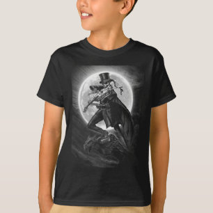 Halloween Skeleton Playing Violin - Rock And Roll T-Shirt