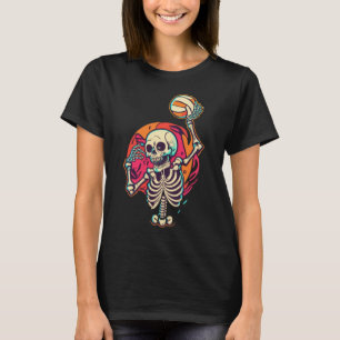 Halloween Skeleton Playing Volleyball T-Shirt