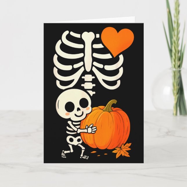 Halloween Skeleton Pregnancy Announcement Soky Mom (Front)