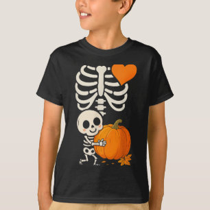 Halloween Skeleton Pregnancy Announcement Soky Mom T-Shirt