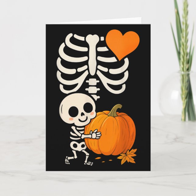 Halloween Skeleton Pregnancy Announcement Soky Mum (Front)
