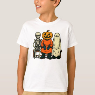 Halloween Skeleton Pumpkin Ghost T-Shirt