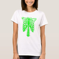 halloween Skeleton Rib Cage acid green