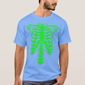 halloween Skeleton Rib Cage acid green T-Shirt