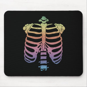 Halloween Skeleton Rib Cage Zombie Costume Tee Mouse Mat