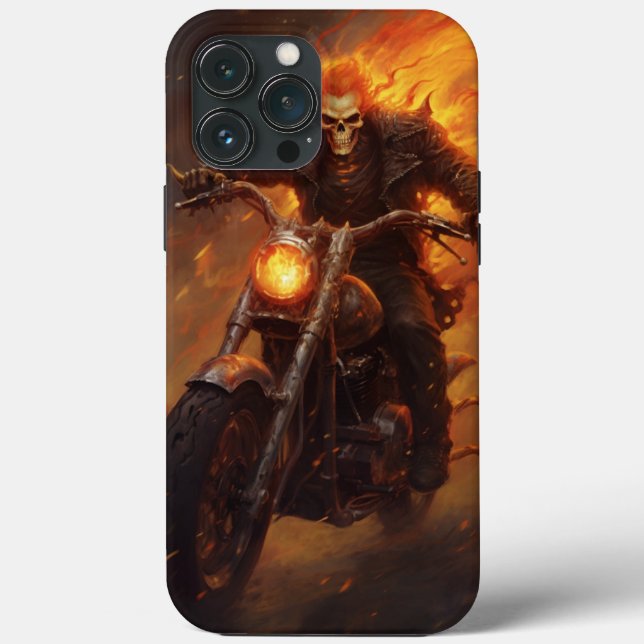 Halloween Skeleton Riding Bike Scary Case-Mate iPhone Case (Back)