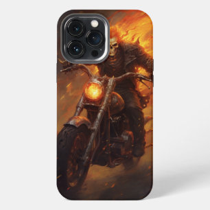 Halloween Skeleton Riding Bike Scary iPhone 13 Pro Max Case