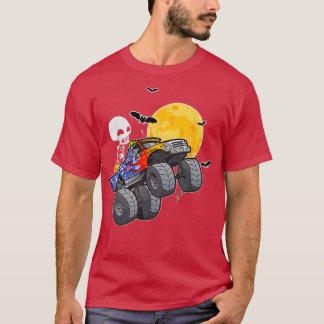 Halloween Skeleton Riding Monster Truck 4 T-Shirt