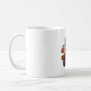 Halloween Skeleton Riding Monster Truck Coffee Mug