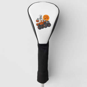 Halloween Skeleton Riding Monster Truck Golf Head Cover