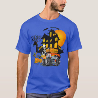 Halloween Skeleton Riding Monster Truck Pumpkin Bo T-Shirt