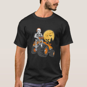 Halloween Skeleton Riding Monster Truck T-Shirt