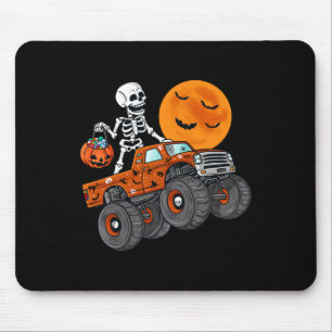 Halloween Skeleton Riding Monster Truck Toddler Bo Mouse Mat