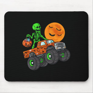 Halloween Skeleton Riding Monster Truck Toddler Bo Mouse Mat