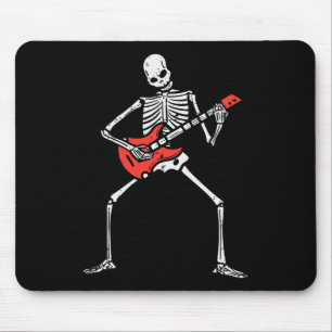 Halloween Skeleton Rock Guitar Costume Rocker Men Mouse Mat