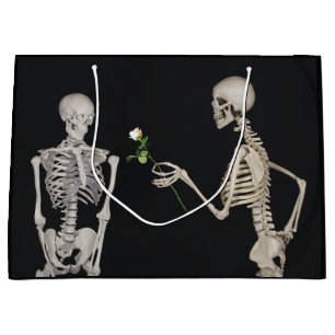 Halloween Skeleton Romance Large Gift Bag