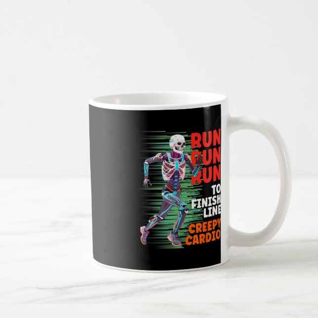 Halloween Skeleton Runner Creepy Cardio Jogger Spo Coffee Mug (Right)