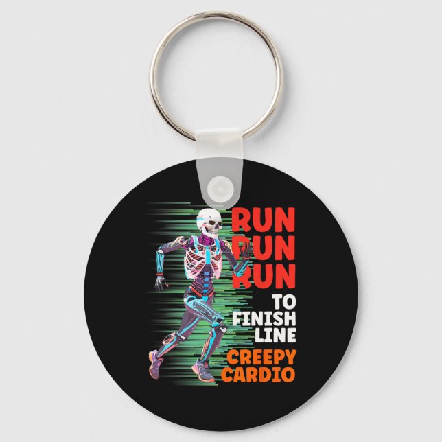 Halloween Skeleton Runner Creepy Cardio Jogger Spo Key Ring (Front)