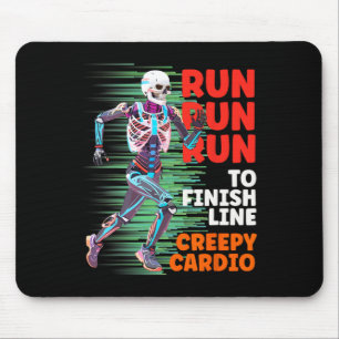 Halloween Skeleton Runner Creepy Cardio Jogger Spo Mouse Mat