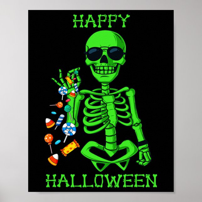 Halloween Skeleton Salting Candy Fun 1 Poster (Front)