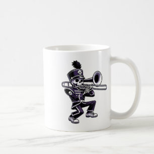Halloween Skeleton School Marching Band Trombone P Coffee Mug