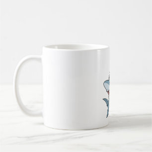 Halloween Skeleton Shark Funny Halloween Gift Coffee Mug