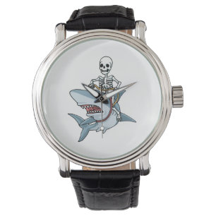 Halloween Skeleton Shark Funny Halloween Gift Watch