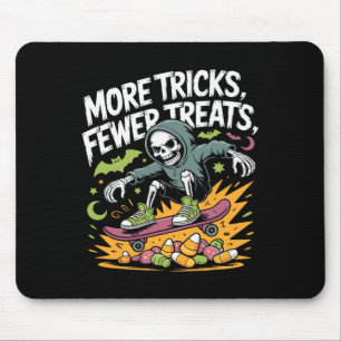 Halloween Skeleton Skater Tricks Skull Skateboard Mouse Mat