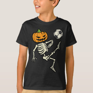 Halloween Skeleton Soccer Football Costume Boy Kid T-Shirt