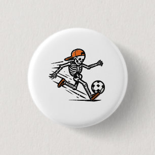 Halloween Skeleton Soccer Football Costume Men Boy 3 Cm Round Badge