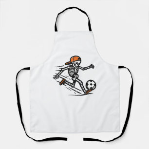Halloween Skeleton Soccer Football Costume Men Boy Apron