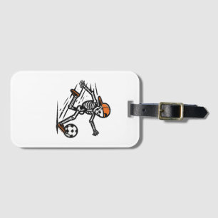 Halloween Skeleton Soccer Football Costume Men Boy Luggage Tag