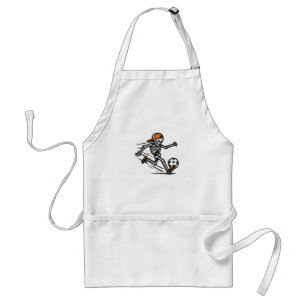 Halloween Skeleton Soccer Football Costume Men Standard Apron