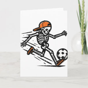 Halloween Skeleton Soccer Footll Costume Men Boys Card