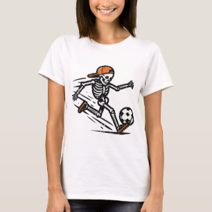 Halloween Skeleton Soccer Footll Costume Men Boys T-Shirt