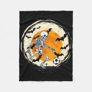 Halloween Skeleton Soccer Funny Footll Costume Men Fleece Blanket