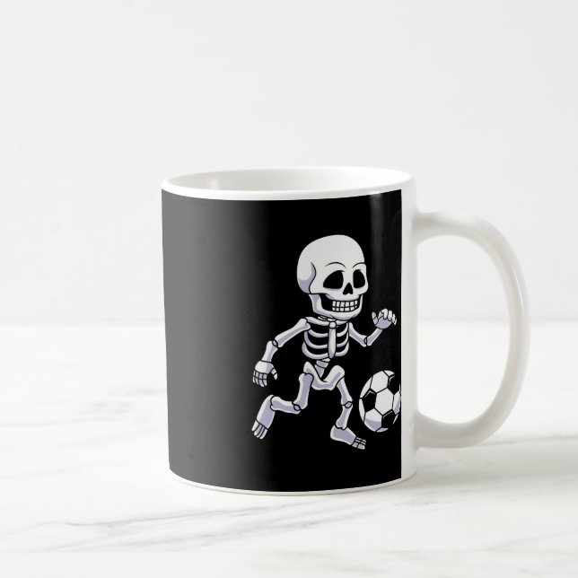 Halloween Skeleton Soccer Player Boys Kids  Coffee Mug (Right)