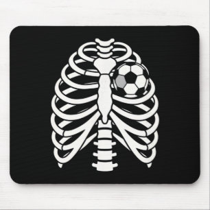 Halloween Skeleton Soccer Ribcage Spooky Soccer Ll Mouse Mat