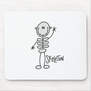 Halloween Skeleton Stick Figure Mousepad