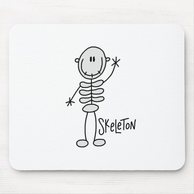 Halloween Skeleton Stick Figure Mousepad (Front)