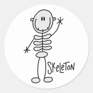 Halloween Skeleton Stick Figure Sticker